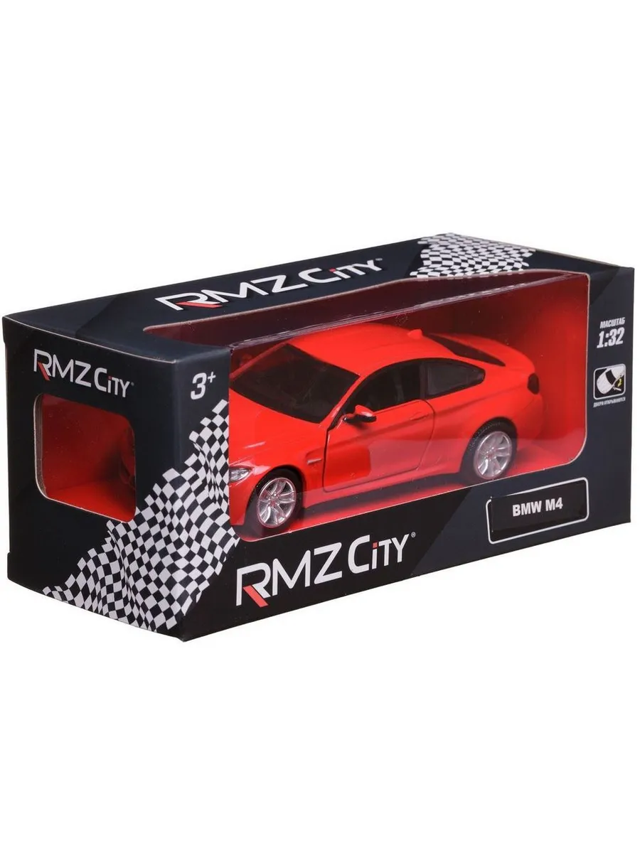 Машина металлическая RMZ City серия 1:32 BMW M4 COUPE, инерционная, цвет красный