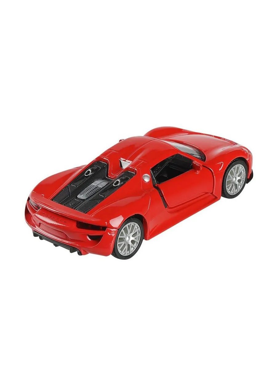 Машина металлическая RMZ City серия 1:32 Porsche 918 Spyder, инерционная, цвет красный