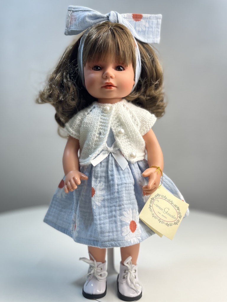 Кукла Мариэтта, шатенка, "Ромашка", 34 см, арт. 22328K183