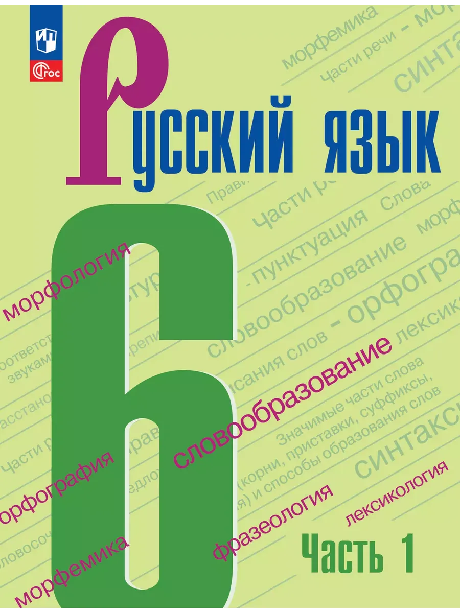 Русский язык. 6 кл. Учебник. В 2-х ч. Ч1 (Приложение 1) (6-е издание)