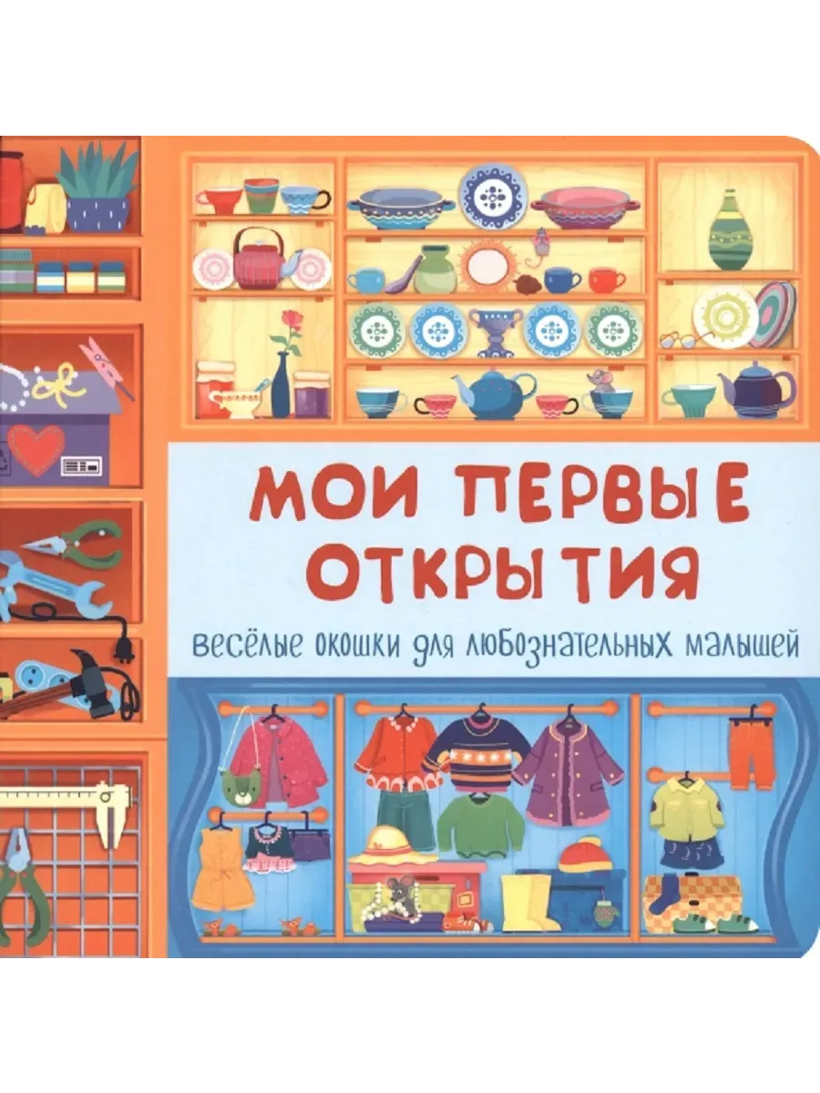 Книжка с двойными окошками МОИ ПЕРВЫЕ ОТКРЫТИЯ