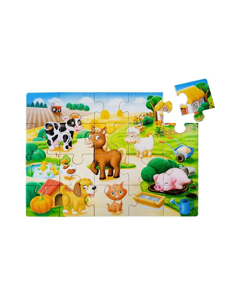 Пазл First Puzzle "Кто живет в Деревне" 20 эл Baby Toys