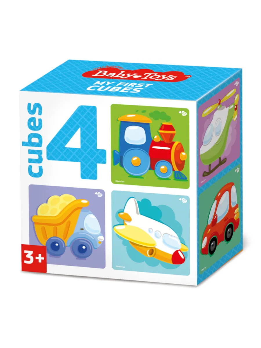 Кубики пластмассовые "Транспорт" 4 шт Baby Toys
