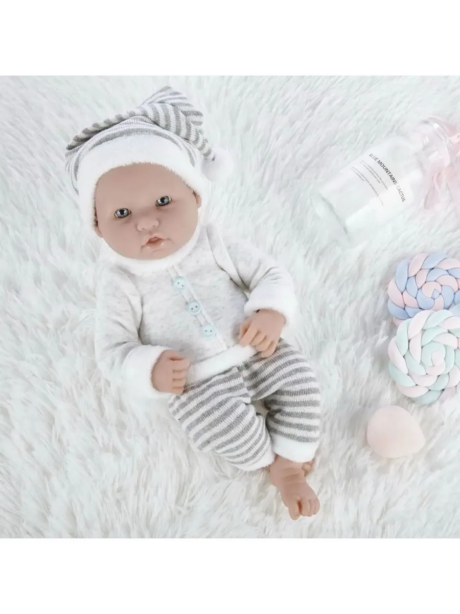 Пупс "Pure Baby", 35см, в кофточке, штанишках и шапочке, в коробке