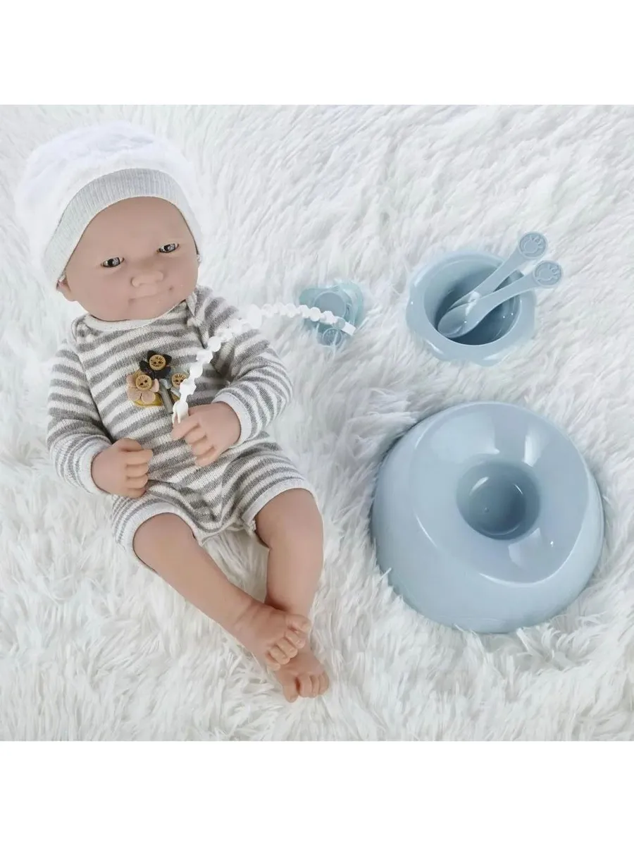 Пупс "Pure Baby", 35см, в комбинезоне и шапочке, с аксессуарами, в коробке