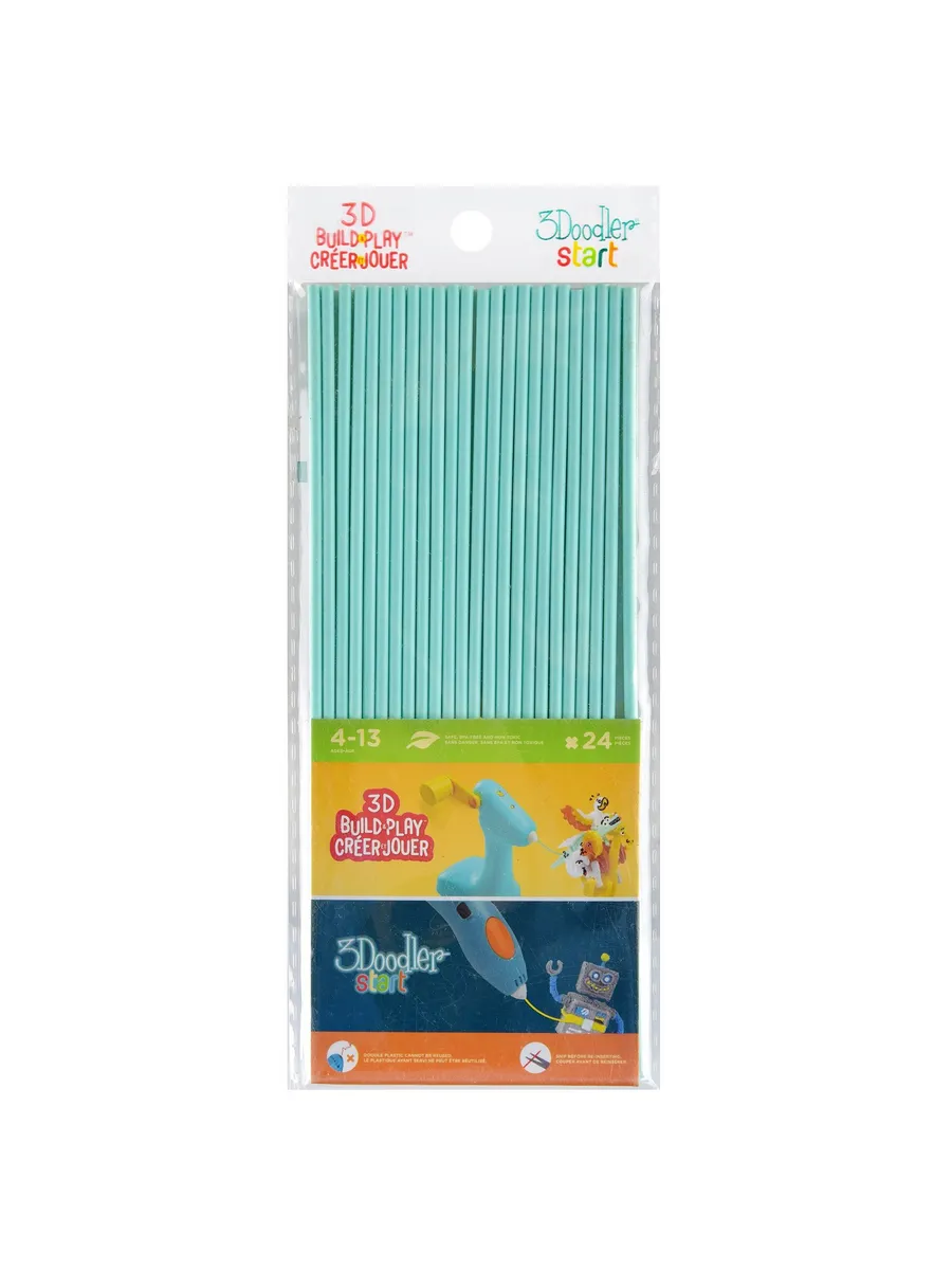 Эко-пластик к 3Д ручке 3DOODLER START, цвет мятный, 24 шт.