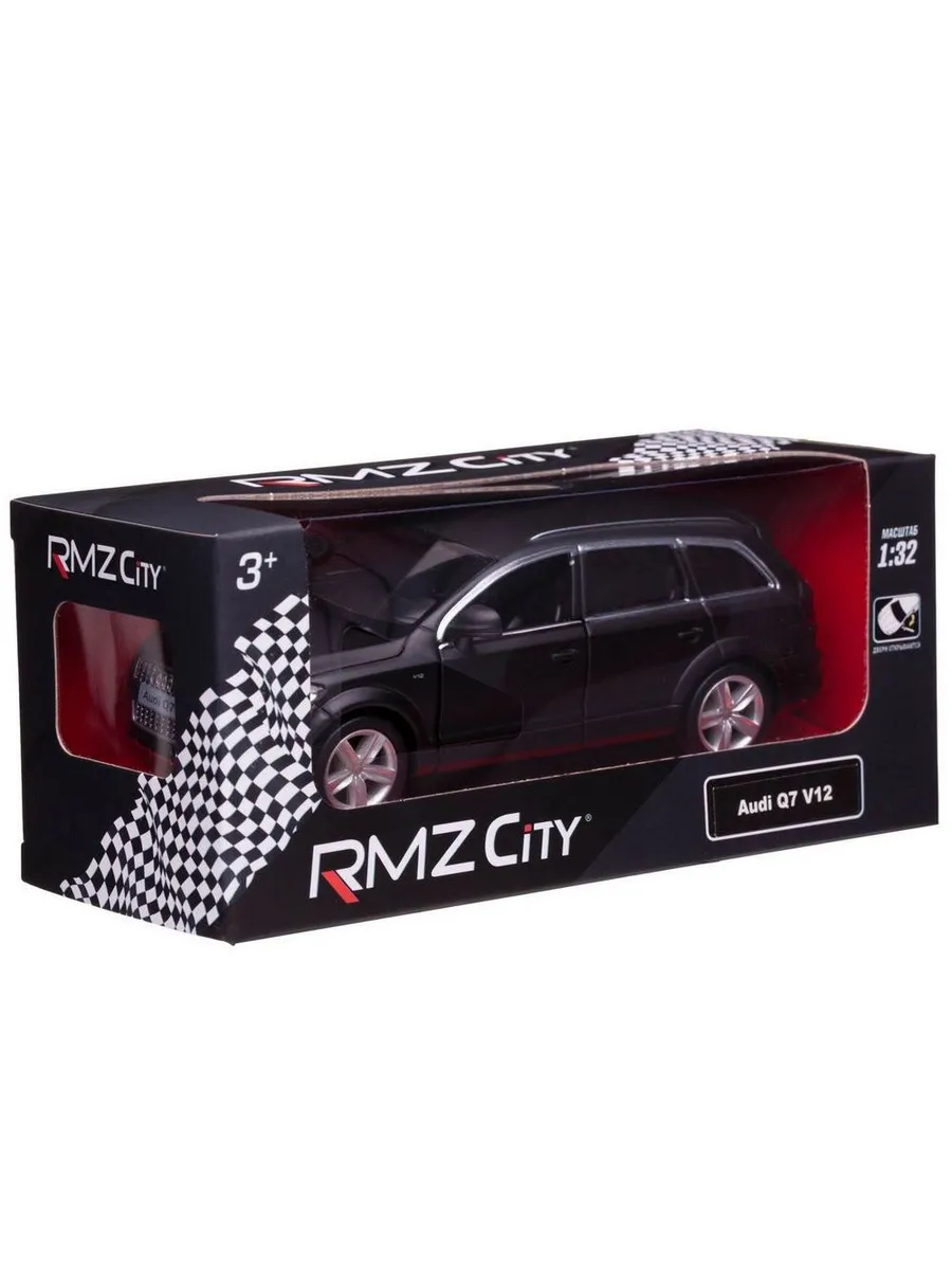 Машина металлическая RMZ City серия 1:32 Audi Q7 V12 , инерционная, графит матовый цвет,