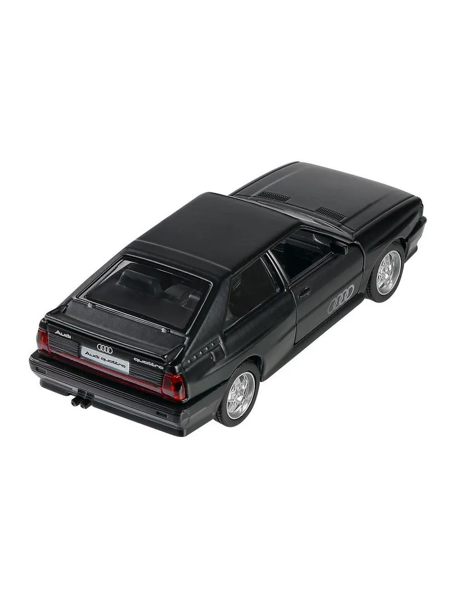 Машина металлическая RMZ City серия 1:32 Audi Quattro Coupe (1980-1991), черный матовый цвет, инерционный механизм, двери открываются
