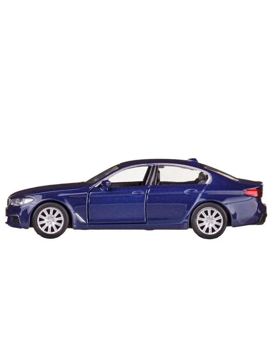 Машина металлическая RMZ City серия 1:32 BMW M550I 2018, синий цвет, инерционный механизм, двери открываются