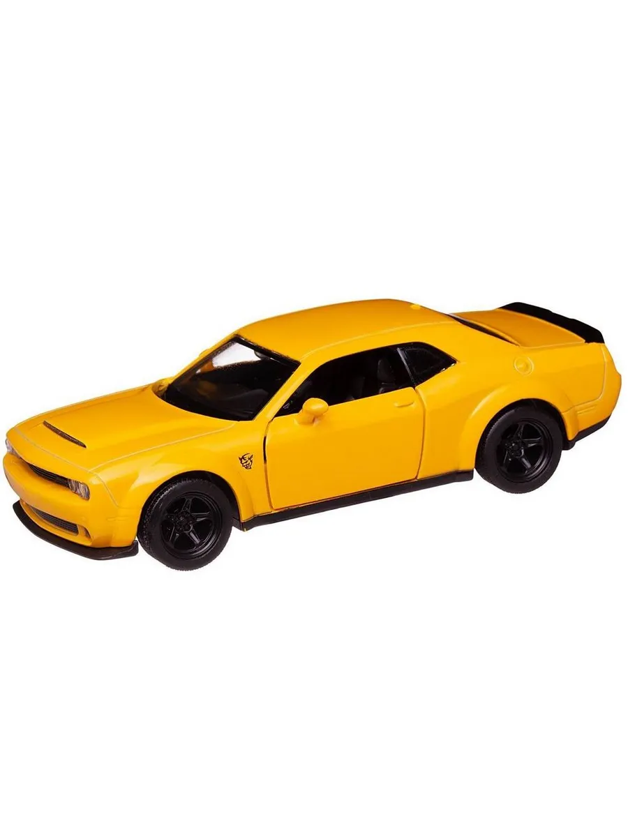 Машина металлическая RMZ City серия 1:32 Dodge Challenger SRT Demon 2018, инерционная, цвет желтый