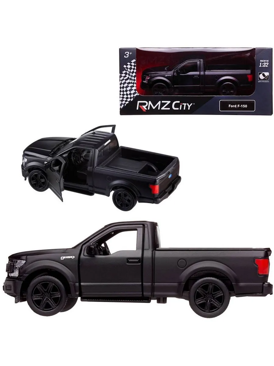 Машина металлическая RMZ City серия 1:32 Ford F150 2018, инерционная, цвет черный