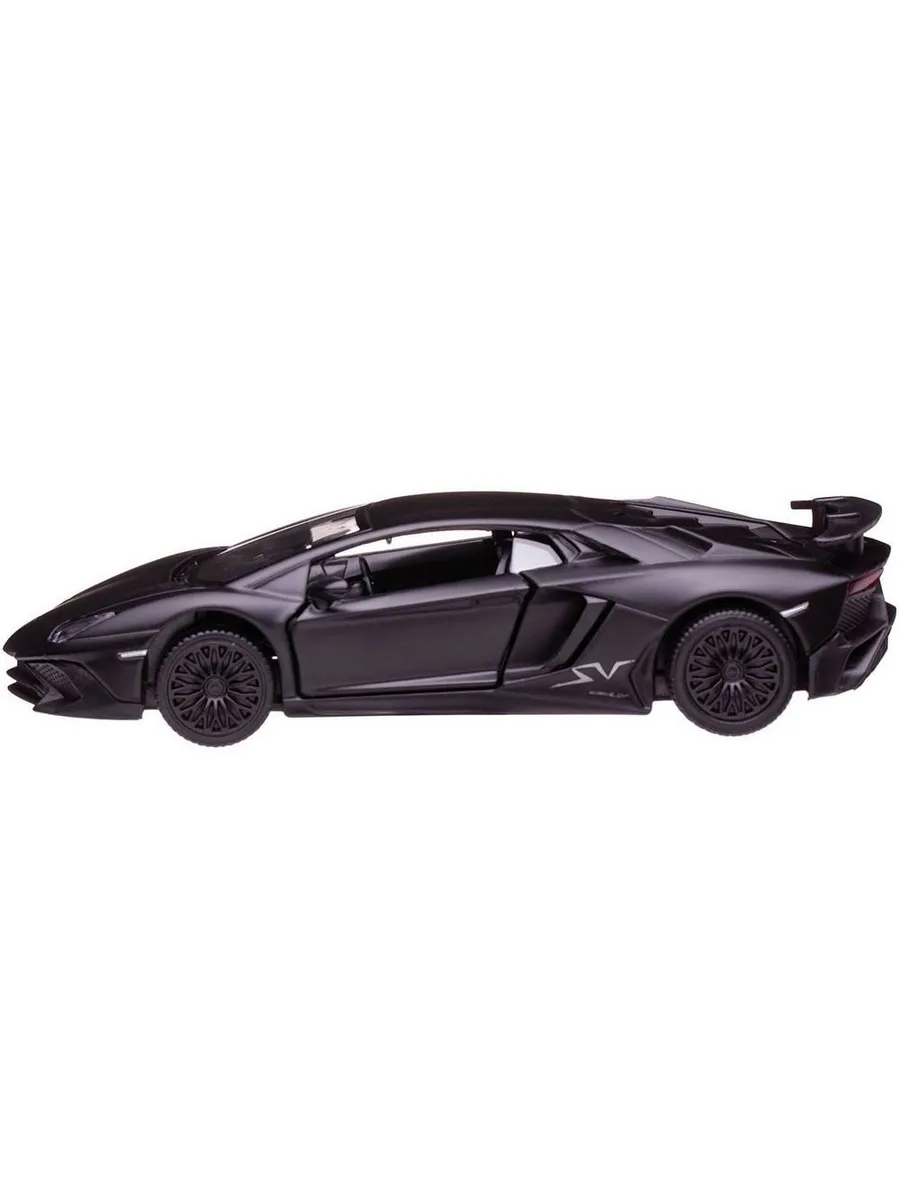 Машина металлическая RMZ City серия 1:32 Lamborghini Aventador LP 750-4 Superveloce, инерционная, цвет черный матовый