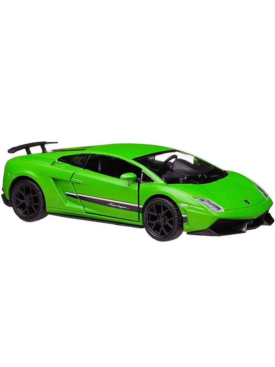 Машина металлическая RMZ City серия 1:32 Lamborghini Gallardo LP570-4 Superleggera, инерционная, зеленый матовый цвет