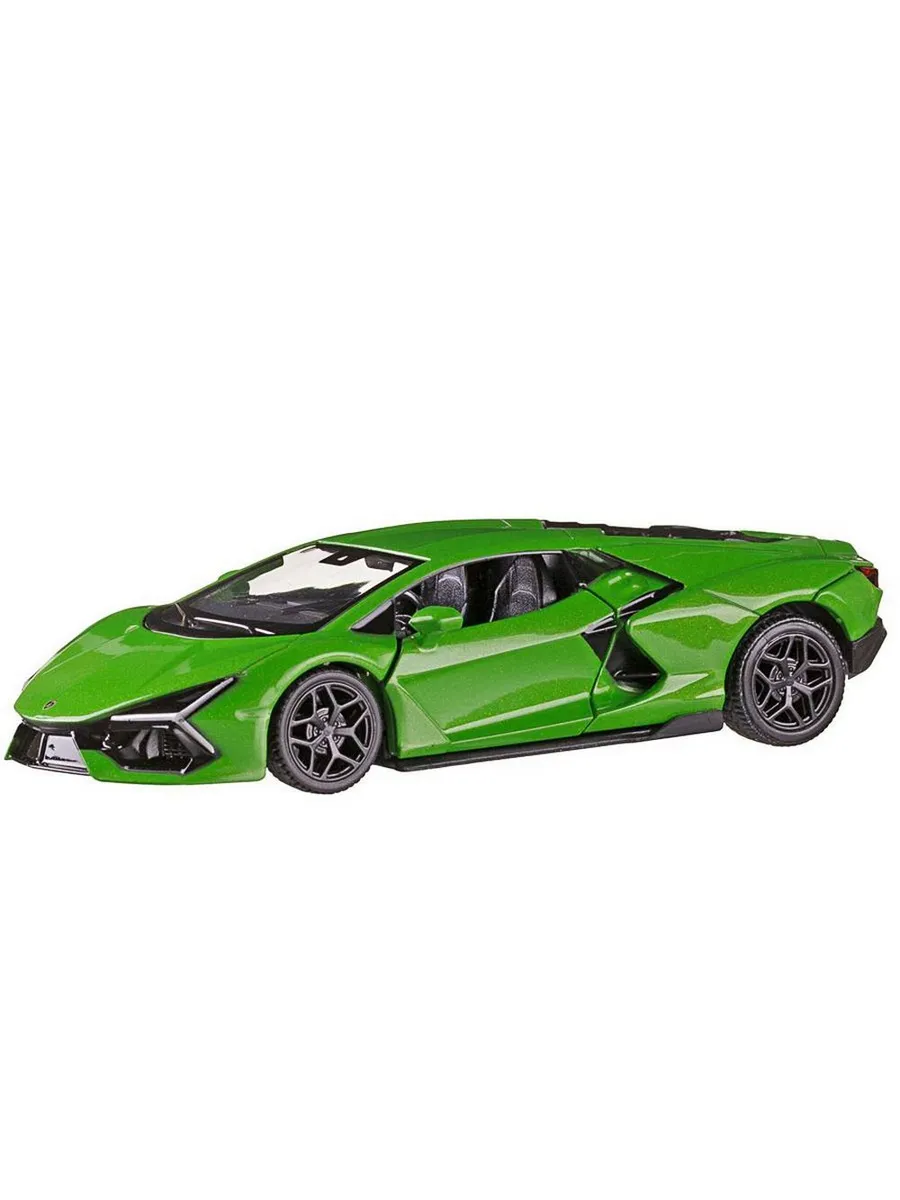 Машина металлическая RMZ City серия 1:32 Lamborghini Revuelto, зеленый цвет, инерционный механизм, двери открываются