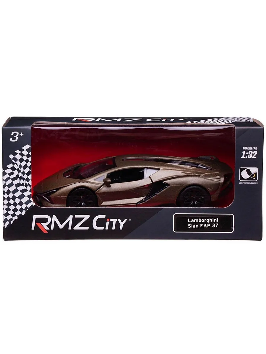 Машина металлическая RMZ City серия 1:32 Lamborghini Sian, инерционная, оливковый цвет