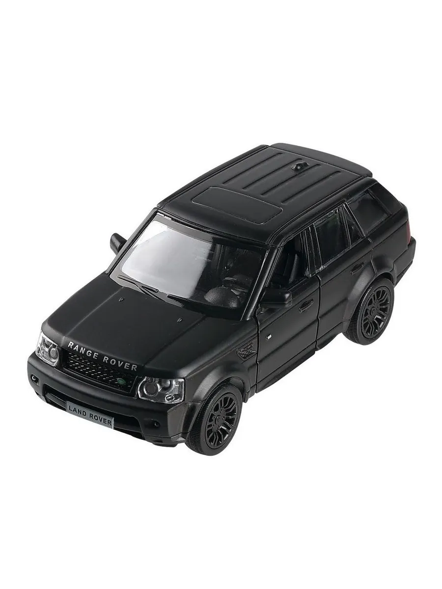 Машина металлическая RMZ City серия 1:32 Land Rover Range Rover Sport, инерционная, черный матовый цвет,