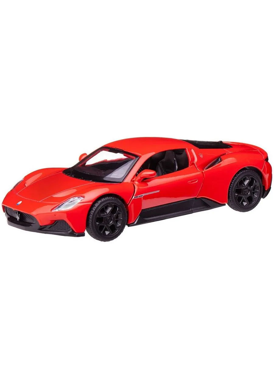 Машина металлическая RMZ City серия 1:32 Maserati MC 2020, инерционный механизм, двери открываются, красный цвет.