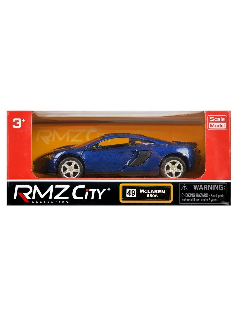 Машина металлическая RMZ City серия 1:32 McLaren 650S, инерционная, цвет синий