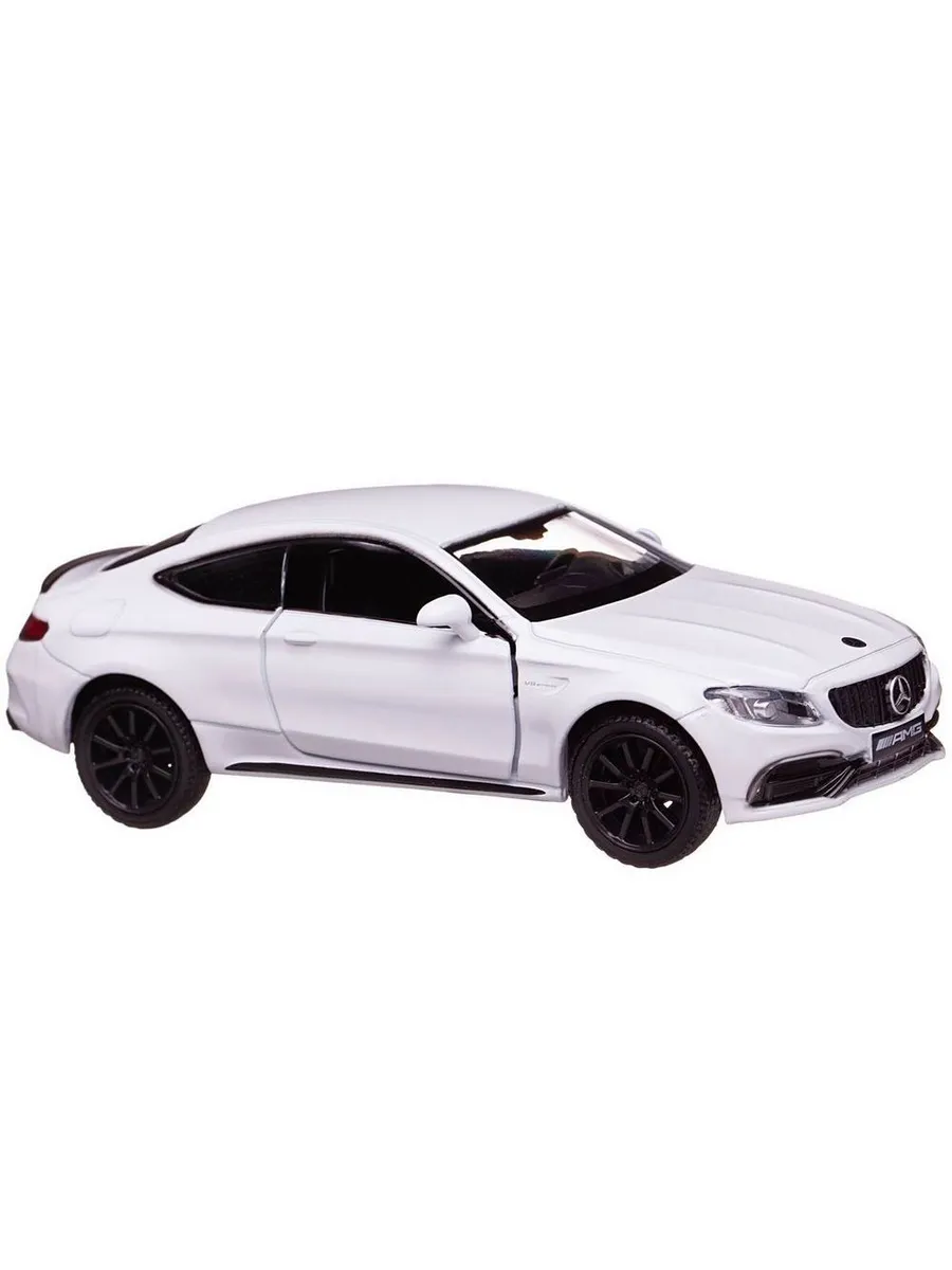 Машина металлическая RMZ City серия 1:32 Mercedes-Benz C63 S AMG Coupe 2019, инерционная, цвет белый