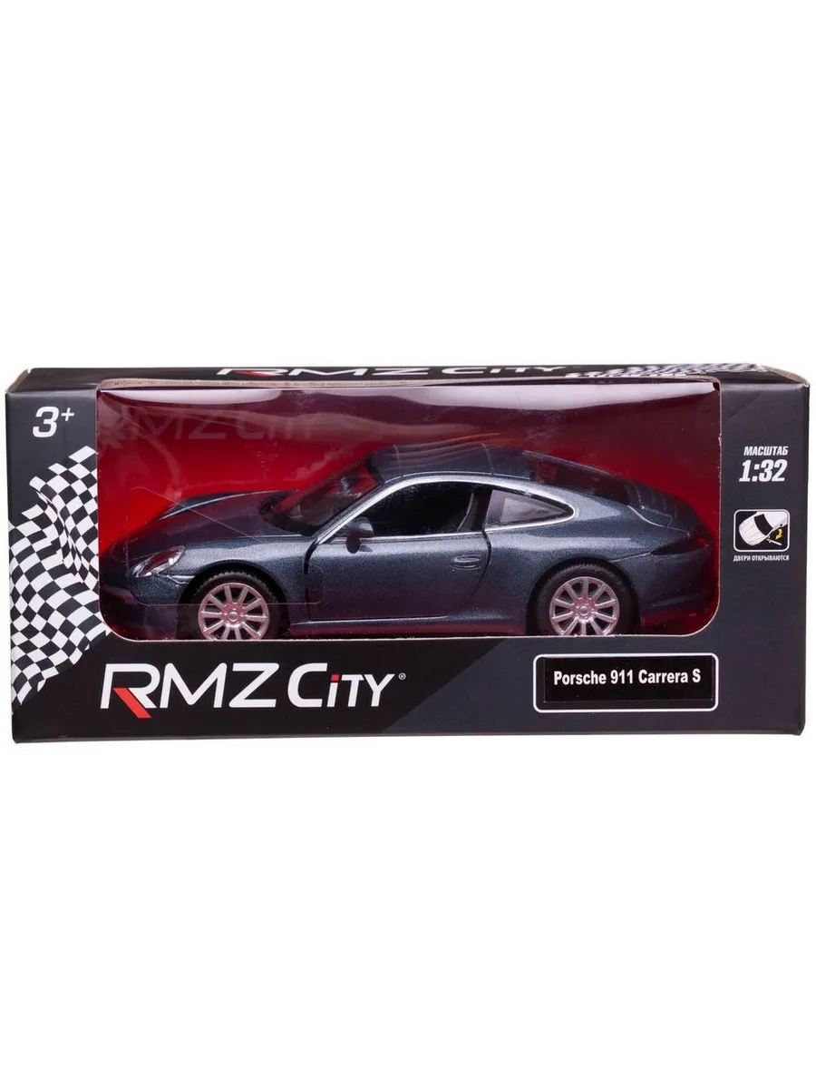 Машина металлическая RMZ City серия 1:32 Porsche 911 Carrea S, инерционная, синий цвет металлик