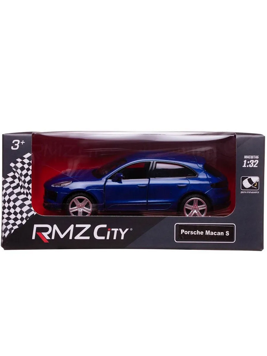 Машина металлическая RMZ City серия 1:32 Porsche Macan S 2019, инерционная, цвет синий