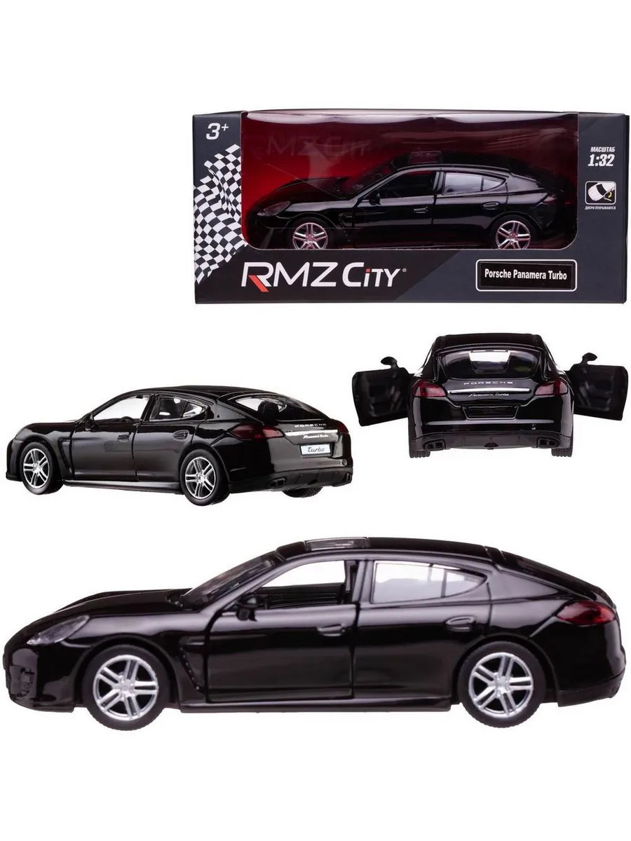 Машина металлическая RMZ City серия 1:32 Porsche Panamera Turbo, цвет черный