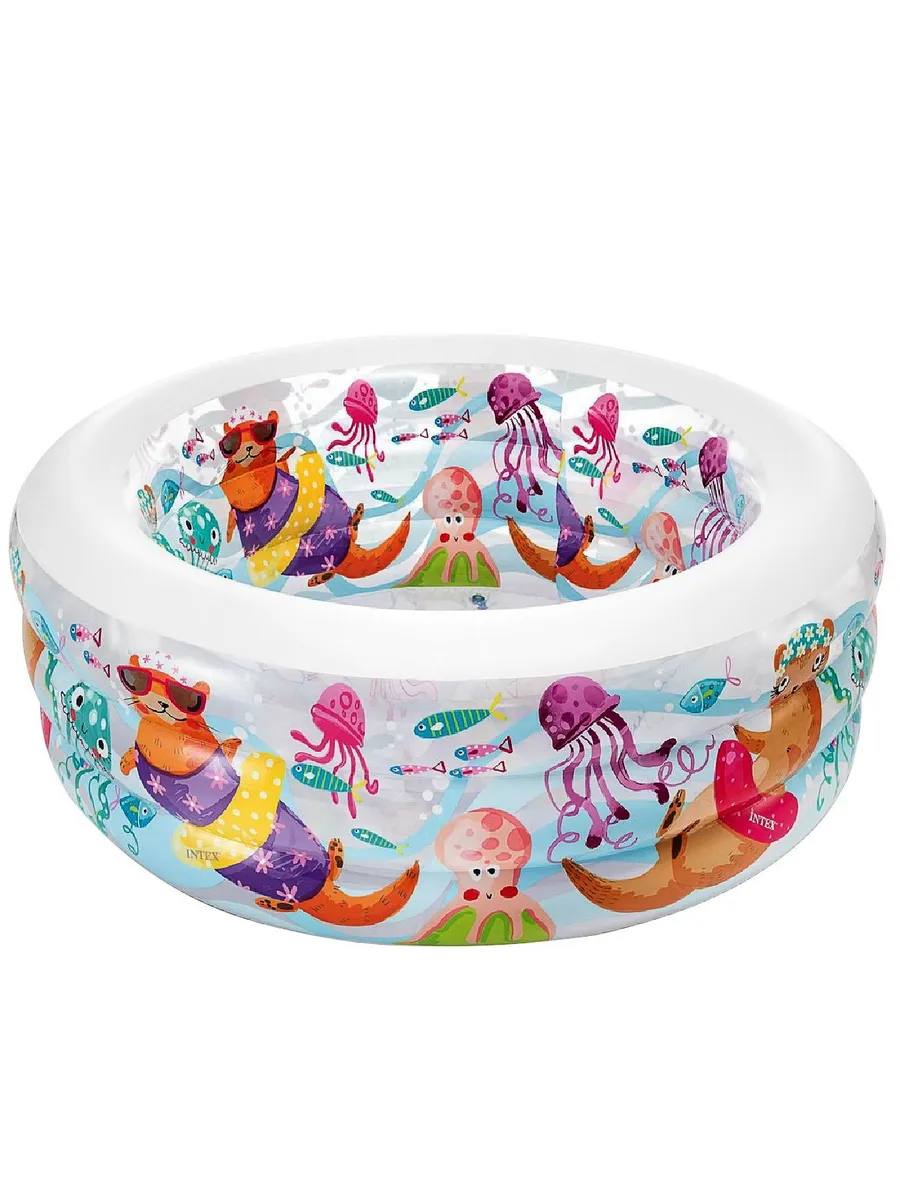 Бассейн надувной детский INTEX "Little Otter Pool" (Аквариум), от 6 лет, 152х56 см