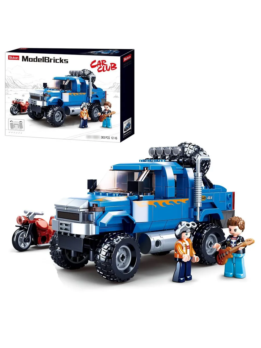 Конструктор Sluban серия Model Brick Внедорожник синий, 363 детали