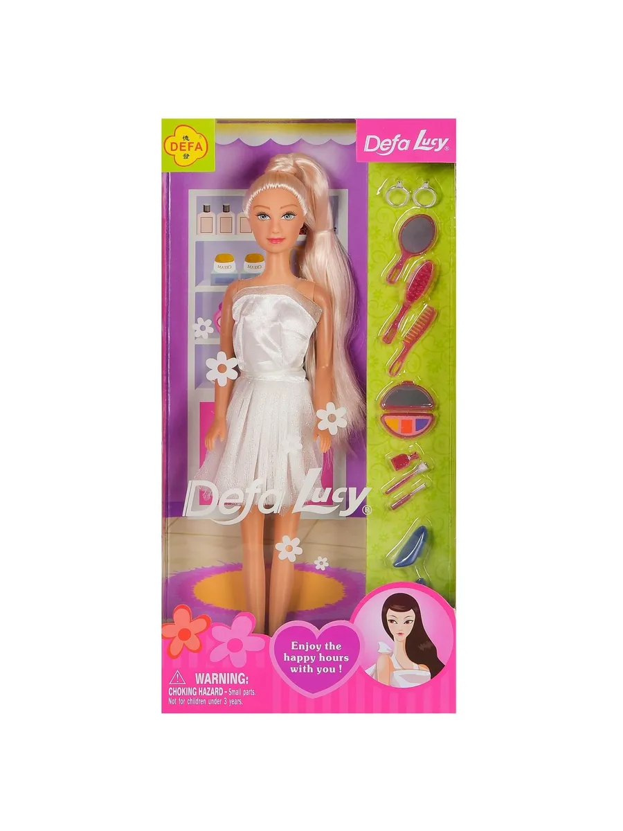 Кукла Defa Lucy "В салоне красоты" (в белом платье), 29 см