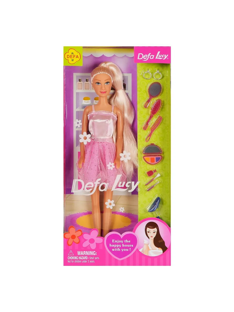 Кукла Defa Lucy "В салоне красоты" (в розовом платье), 29 см
