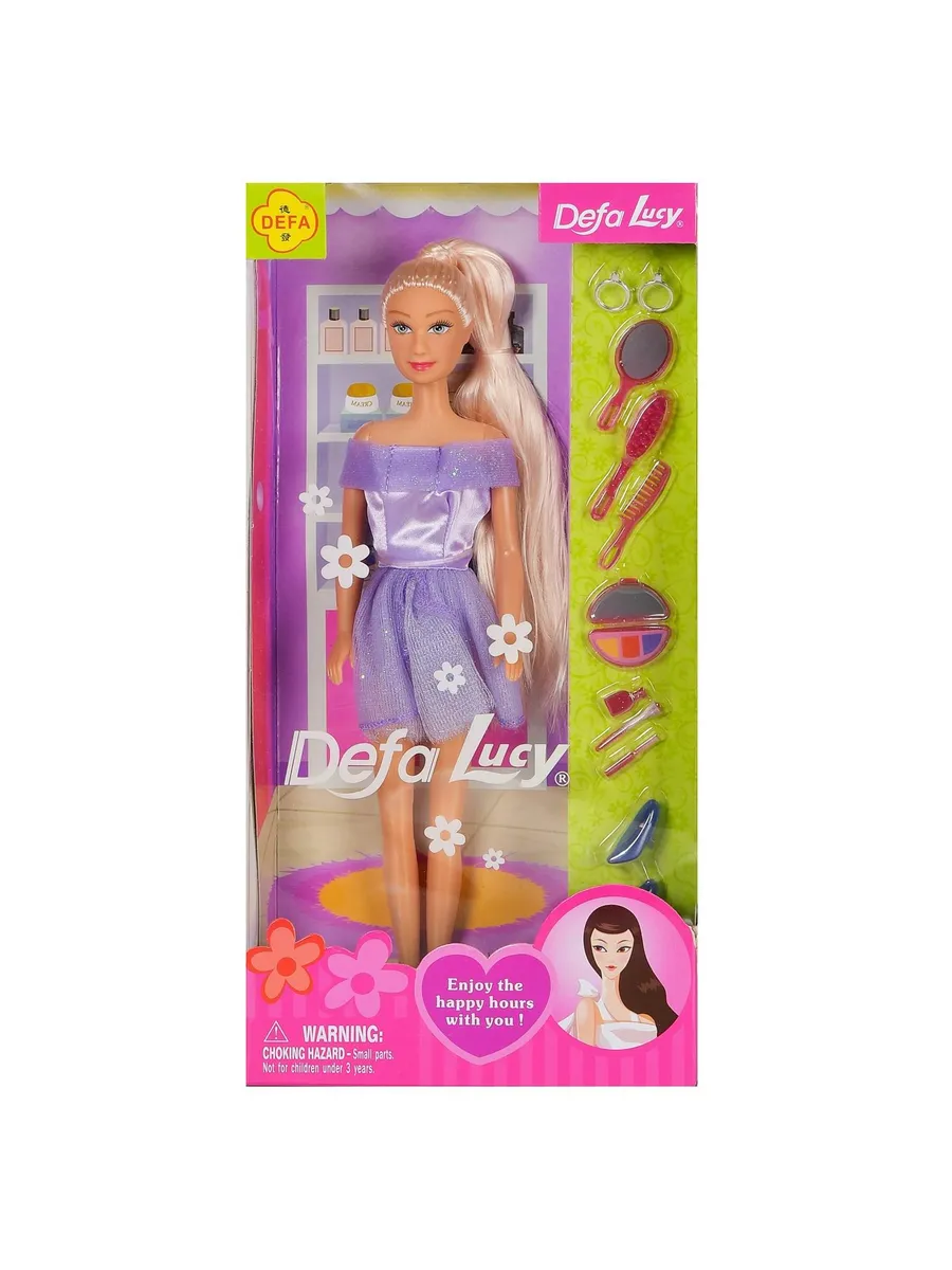 Кукла Defa Lucy "В салоне красоты" (в фиолетовом платье), 29 см
