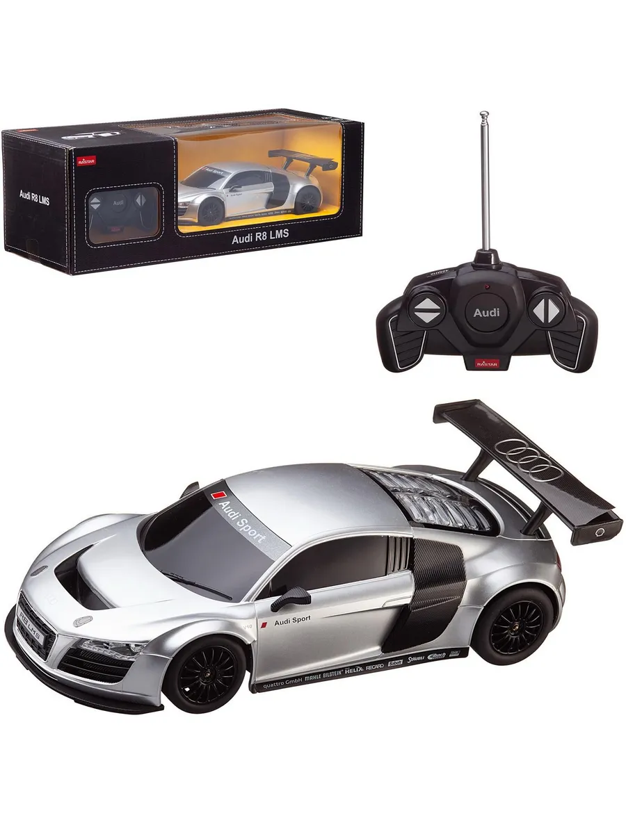 Машина р/у 1:18 Audi R8 Цвет Серебряный