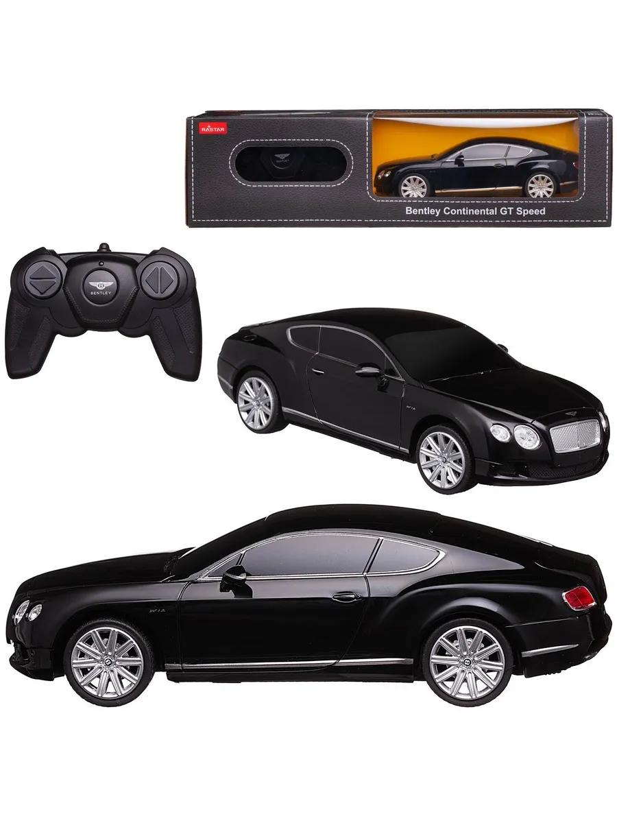 Машина р/у 1:24 Bentley Continental GT speed, цвет чёрный 2.4G