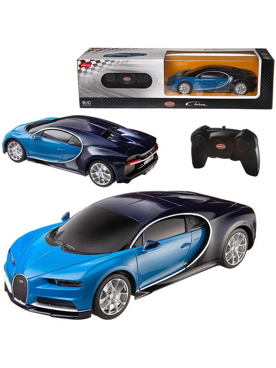 Машина р/у 1:24 Bugatti Chiron Цвет Синий