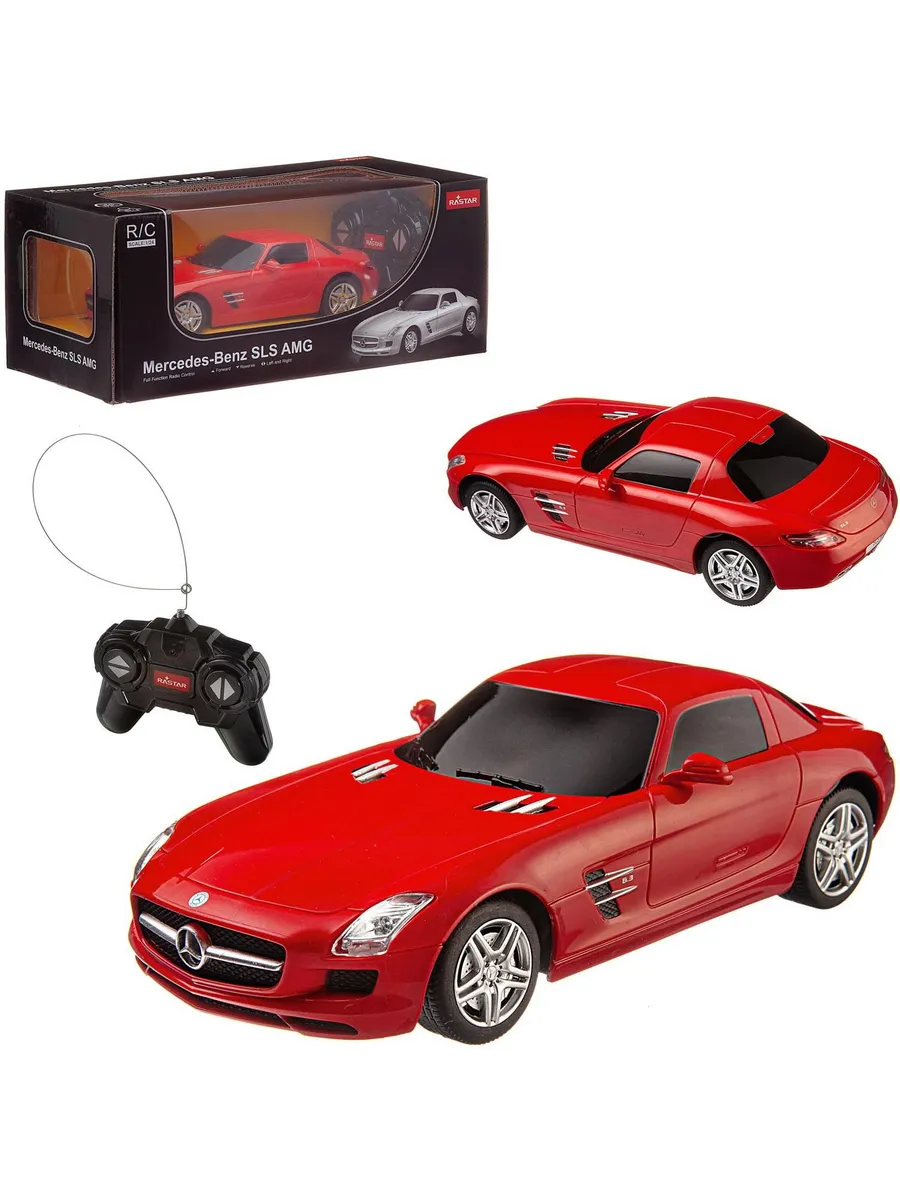 Машина р/у 1:24 Mercedes SLS AMG, цвет красный 2.4G