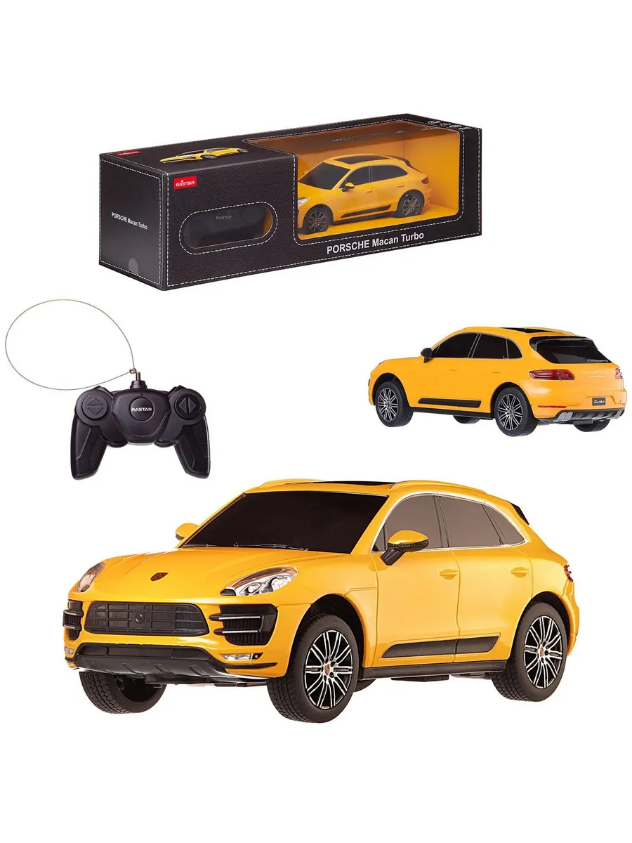 Машина р/у 1:24 Porsche Macan Turbo Цвет Желтый