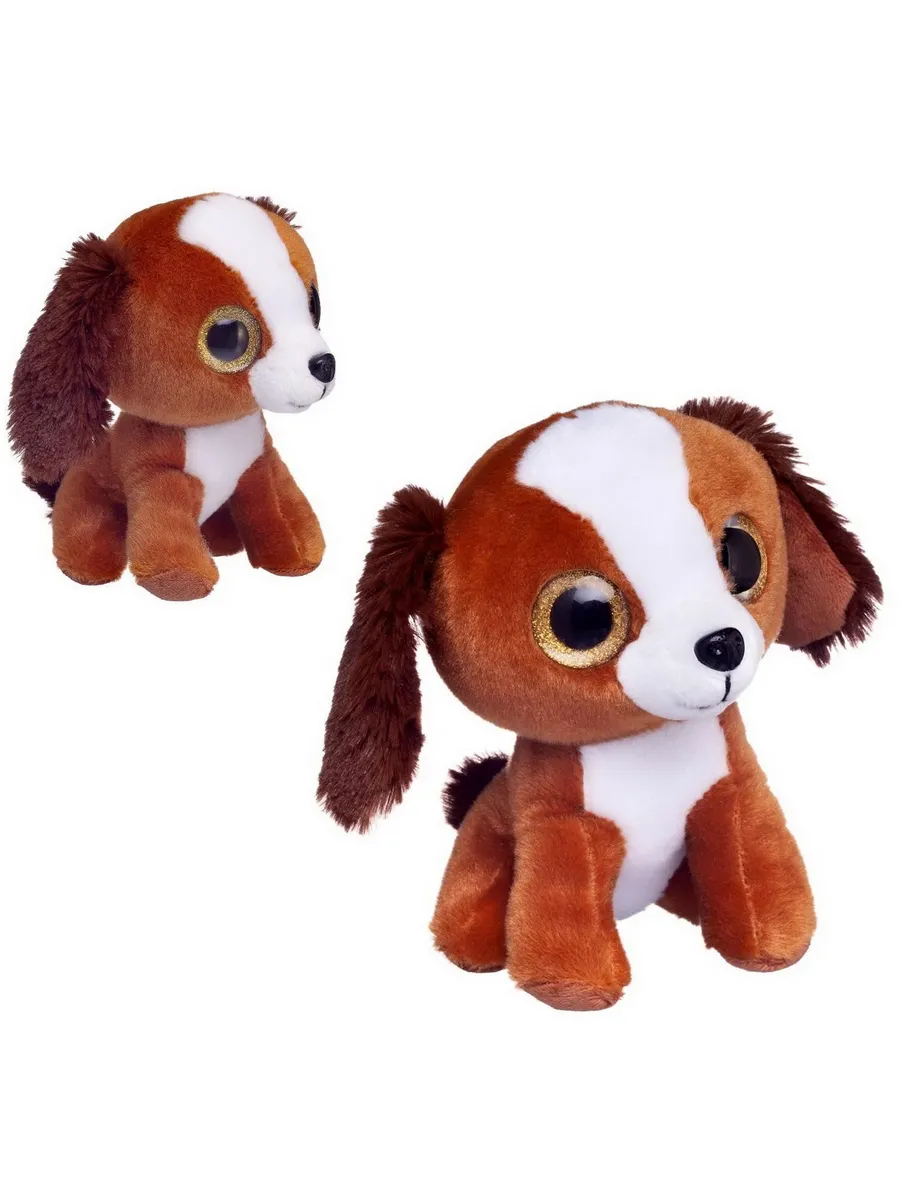 Собачка коричневая 15 см игрушка мягкая