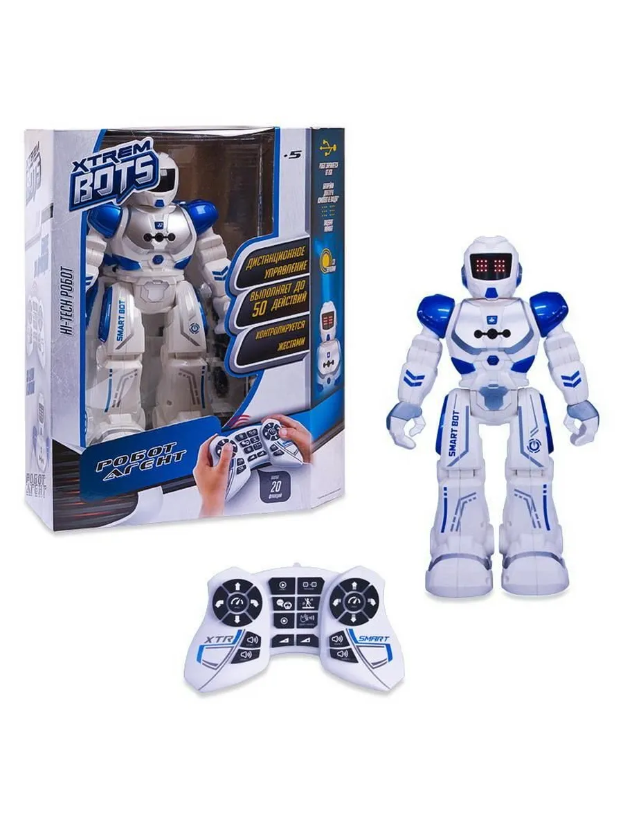 Робот на ИК управлении "Xtrem Bots: Агент", световые и звуковые эффекты, более 20 функций