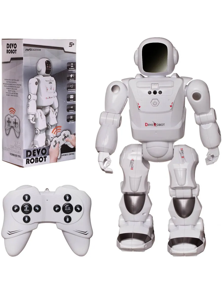 Робот на р/у "DEVO Robot", световые и звуковые эффекты, в коробке 30х15х47 см