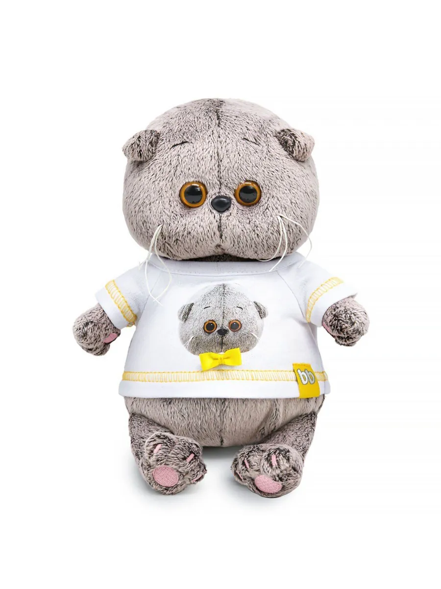Кот Басик BABY в футболке с автопортретом 20 см