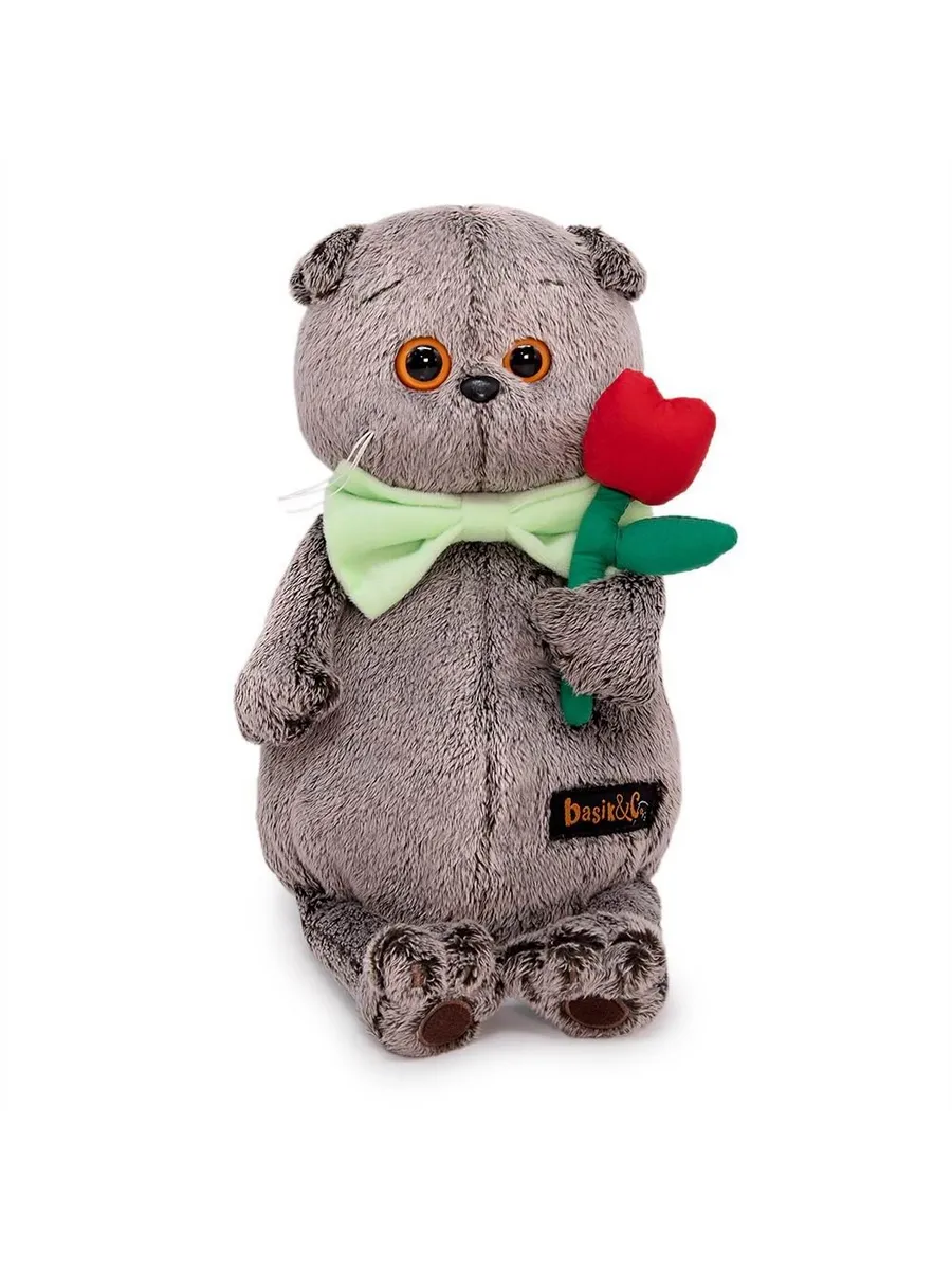 Кот Басик с тюльпаном 25 см