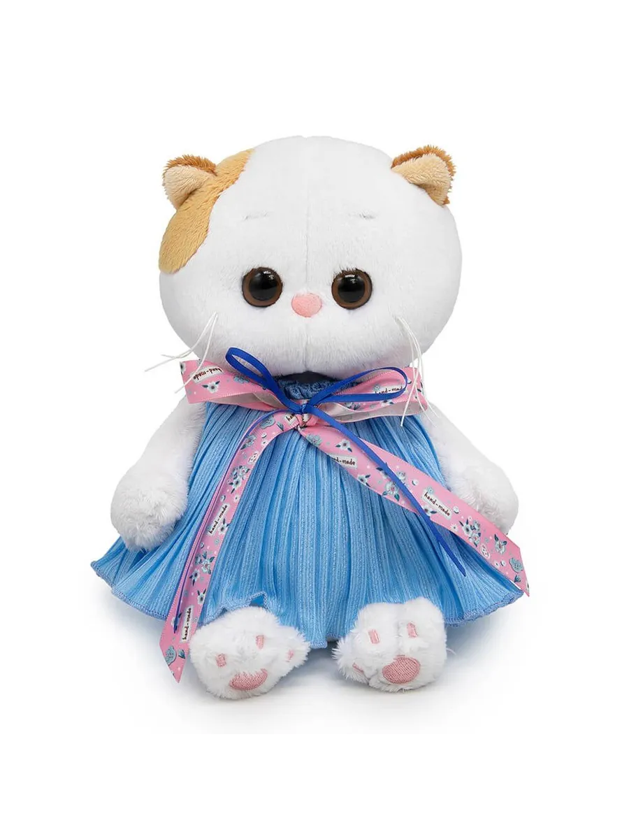 Кошка Ли-Ли BABY в платье из жатой ткани с бантом 20 см