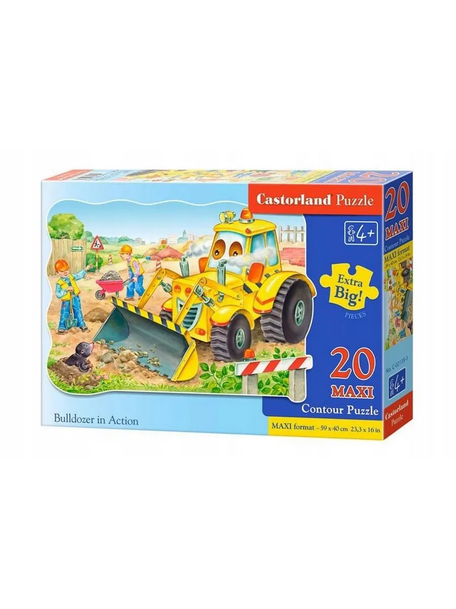 Пазл MAXI CastorLand 20 деталей Бульдозер