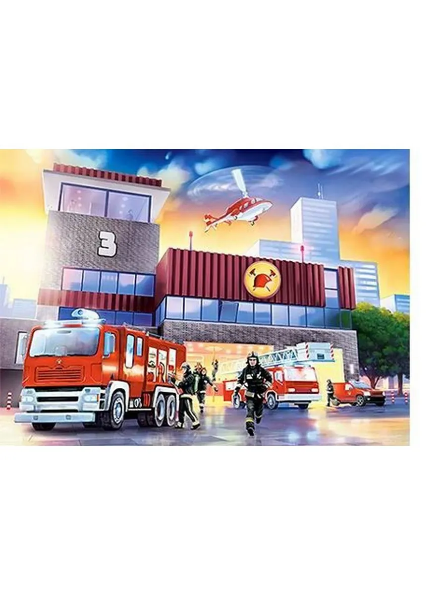 Пазл CastorLand Premium 70 деталей Пожарная станция