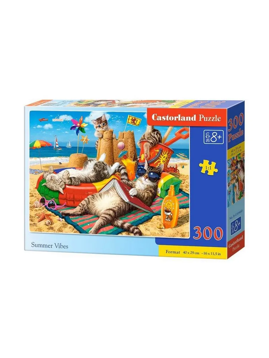 Пазл CastorLand 300 деталей Кошачий пляж