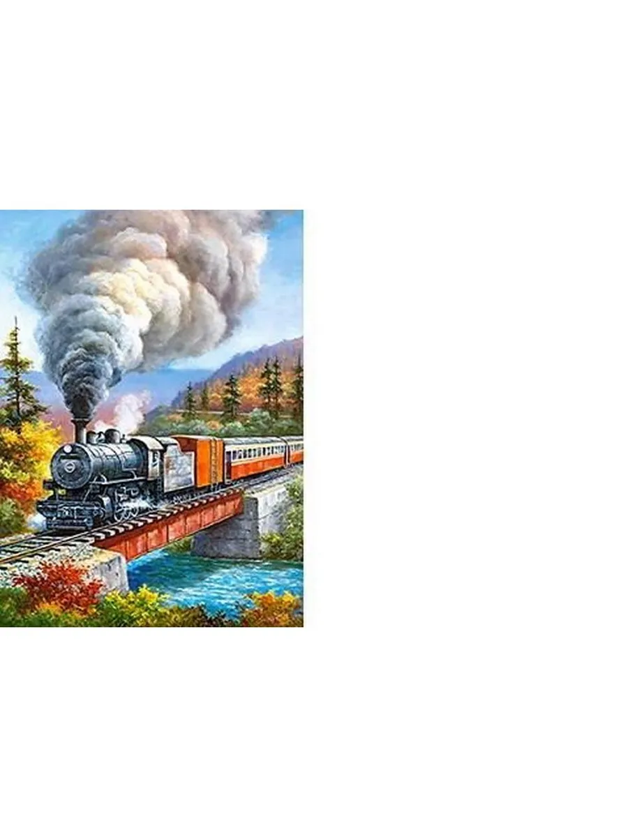 Пазл CastorLand Premium 200 деталей Железная дорога