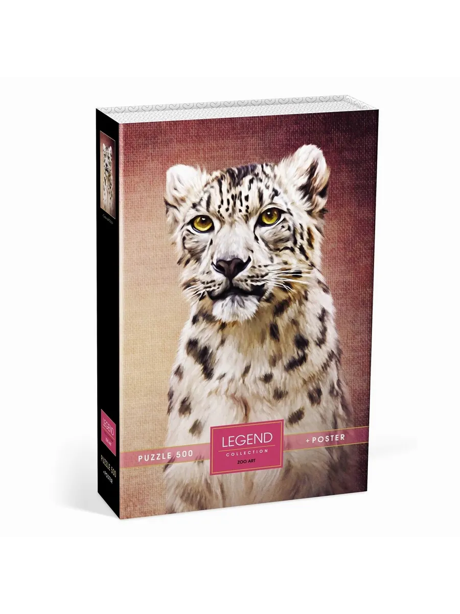 Пазл Premium 500 элементов LEGEND ZooArt Снежный барс, А2 330х480мм, в подарочной коробке