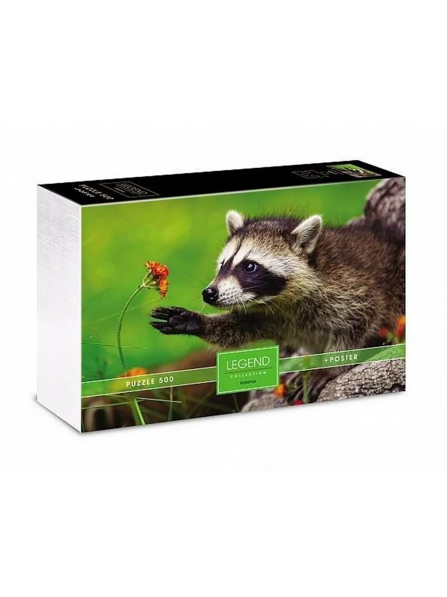 Пазл Premium 500 элементов, формат А2 480х330мм LEGEND ZooStyle-Любопытный енот