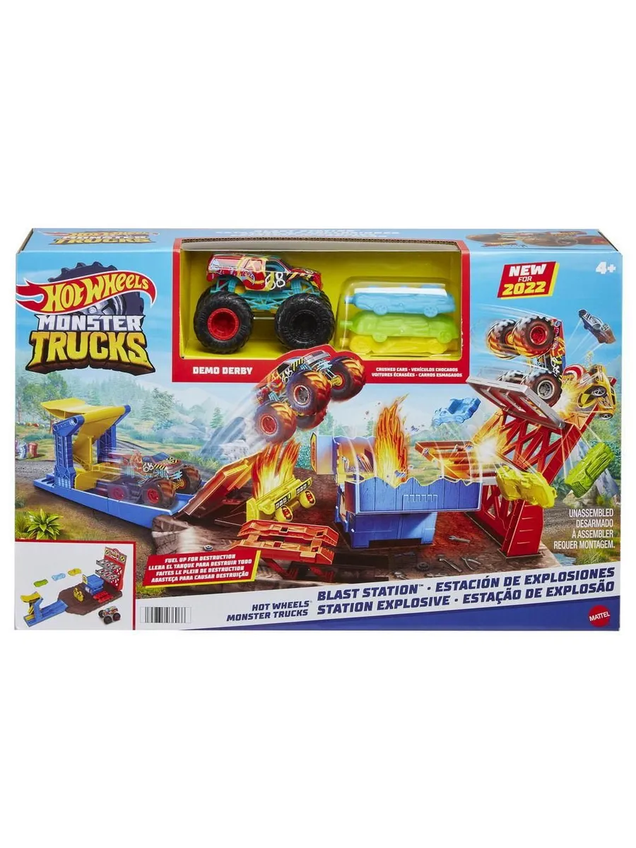 Hot Wheels Монстр-трак Автотрек Взрывная станция
