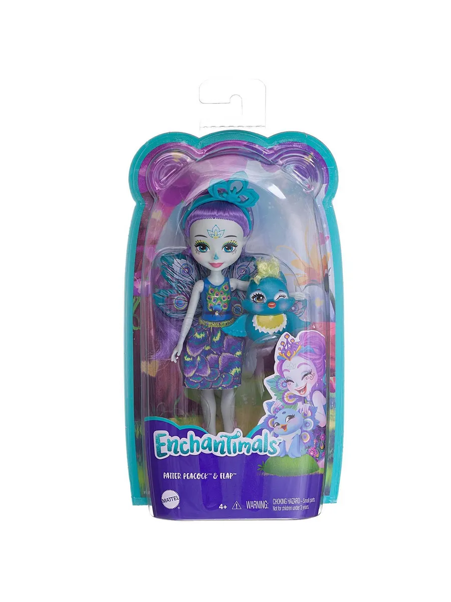 Enchantimals Пэттер Павлина с питомцем Флэп
